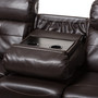 Roland Faux Leather 2-Piece Recliner Sectional R3838-Dark-Brown-SF By Baxton Studio