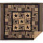 Black Check Star Luxury King Quilt 120Wx105L "45577"