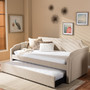 Parkson Curved Corners Sofa Twin Daybed With Trundle Parkson-Beige-Daybed By Baxton Studio
