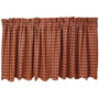 Burgundy Check Scalloped Tier (Set Of 2) L24Xw36 - "6104"