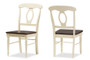 Napoleon Dining Chair - (Set Of 2) Napoleon-Cherry/Buttermilk-DC By Baxton Studio