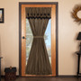 Black Star Door Panel With Attached Scalloped Layered Valance 72X40 "51139"