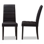 Brown Faux Leather Upholstered Dining Chair (Set Of 2) LW22-Brown-DC By Baxton Studio