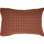 Burgundy Check Standard Pillow Case Set Of 2 21X30 "51147"