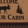 Cumberland Stenciled Moose Jute Rug Rect Welcome To The Cabin 20X30 "51208"