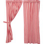 Annie Buffalo Red Check Short Panel Set Of 2 63X36 "51126"
