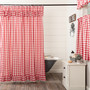 Annie Buffalo Red Check Ruffled Shower Curtain 72X72 "51123"