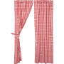 Annie Buffalo Red Check Panel Set Of 2 84X40 "51125"