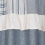 Sawyer Mill Blue Short Panel With Attached Patchwork Valance Set Of 2 63X36 "51288"