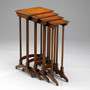 Nesting Table In Wooden Brown Finish "33223"