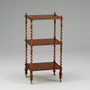 3 Tier Side Table In Brown Finish "33445"