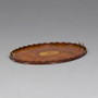 Oval Tea Tray In Brown Finish "33904BSC"