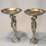 Bronze Lady Holding Tray Sold As A Pair "A2826"