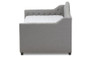 Perry Light Grey Fabric Daybed With Trundle CF8940-Light Grey-Daybed By Baxton Studio