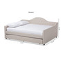 Eliza Modern And Contemporary Daybed CF8940-Light Beige-Daybed-F/T By Baxton Studio