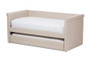 Alena Light Beige Fabric Daybed With Trundle CF8825-Light Beige-Daybed By Baxton Studio