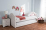 Alessia White Faux Leather Daybed With Trundle CF8751-White-Day Bed By Baxton Studio