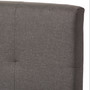 Brookfield Grey Fabric Grid-Tufted Queen Bed CF8747B-Grey-Queen By Baxton Studio