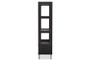 Kalien Leaning Bookcase With Display Shelves/2-Drawers BC-002-Espresso By Baxton Studio