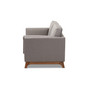 Grey Fabric Upholstered Walnut Wood 2-Seater Loveseat BBT8037-Grey-LS By Baxton Studio