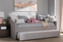 Kaija Daybed With Trundle BBT6577-Greyish Beige-Day Bed By Baxton Studio