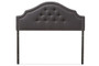 Cora Grey Fabric Upholstered Queen Headboard BBT6564-Dark Grey-Queen HB By Baxton Studio