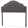 Cora Grey Fabric Upholstered King Headboard BBT6564-Dark Grey-King HB By Baxton Studio