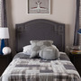 Aubrey Grey Fabric Upholstered Twin Headboard BBT6563-Dark Grey-Twin HB By Baxton Studio