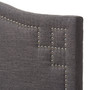 Aubrey Grey Fabric Upholstered King Headboard BBT6563-Dark Grey-King HB By Baxton Studio