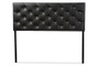 Viviana Faux Leather Button-Tufted Queen Headboard BBT6506-Black-Queen HB By Baxton Studio