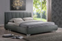Marzenia Grey Fabric Queen Bed BBT6085-Queen-GREY By Baxton Studio