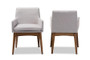 Nexus Walnut Dining Armchair - (Set Of 2) BBT5281-Greyish Beige-DC-H1217-14 By Baxton Studio