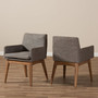 Nexus Fabric Arm Chair - (Set Of 2) BBT5281-Gravel-CC-TH1308 By Baxton Studio