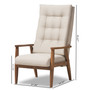 Roxy Brown Button-Tufted High - Back Chair BBT5265-Light Beige-CC-6086-1 By Baxton Studio