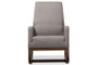 Yashiya Retro Grey Fabric Rocking Chair And Ottoman Set BBT5199-Grey Set By Baxton Studio