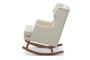 Iona Retro Button-Tufted Wingback Rocking Chair BBT5195-Light Beige RC By Baxton Studio