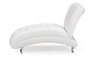 Pease White Faux Leather Button Tufted Chaise Lounge BBT5187-White-Chaise By Baxton Studio