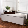 Greyish Beige Fabric Upholstered Storage Ottoman Bench BBT3156-Greyish Beige By Baxton Studio