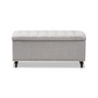 Kaylee Button-Tufted Ottoman Bench BBT3137-OTTO-Greyish Beige-H1217-14 By Baxton Studio