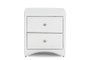 Dorian White Faux Leather Upholstered Nightstand BBT3106-White-NS By Baxton Studio