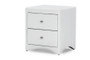 Dorian White Faux Leather Upholstered Nightstand BBT3106-White-NS By Baxton Studio