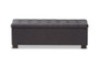 Roanoke Grid-Tufted Storage Ottoman Bench BBT3101-OTTO-Dark Grey-H1217-20 By Baxton Studio