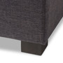 Roanoke Grid-Tufted Storage Ottoman Bench BBT3101-OTTO-Dark Grey-H1217-20 By Baxton Studio