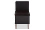 Arielle 3-Drawer Shoe Padded Leatherette Seating Bench B-001-Espresso By Baxton Studio