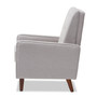 Light Grey Fabric Upholstered Lounge Chair 1705-Light Gray By Baxton Studio