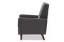 Grey Fabric Upholstered Lounge Chair 1705-Gray By Baxton Studio