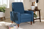 Blue Fabric Upholstered Lounge Chair 1705-Blue By Baxton Studio