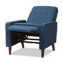 Blue Fabric Upholstered Lounge Chair 1705-Blue By Baxton Studio