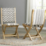 "85005" Misty Folding Chair (Pattern#2) - Black, White, Natural