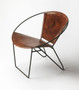 "6168344" Milo Iron & Leather Accent Chair "Special"